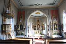 Obermauerbach, neugotischer Innenraum der Pfarrkirche St. Maria Magdalena (02.11.2014)