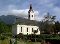 Dellach im Drautal, sp�tbarocke Pfarrkirche St. Margaretha, erbaut bis 1787 (19.09.2014)