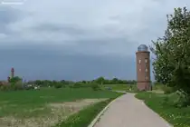 Alle drei T�rme auf einen Blick - der Peilturm und die beiden Leuchtt�rme von Kap Arkona (Gemeinde Putgarten, Halbinsel Wittow, R�gen, Mai 2011)