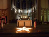 Illumierte Lambertikirche (Gladbeck, NRW, November 2014)