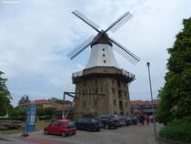 AMANDA, die Hollndermhle - mit Hochzeitsgesellschaft - in Kappeln (Kreis Schleswig-Flensburg, Schleswig-Holstein, Juli 2014)