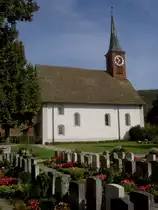 Lhningen, Reformierte Kirche, erbaut im 16. Jahrhundert (11.09.2011)