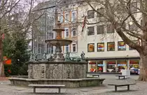 . Braunschweig - Am Kohlmarkt steht seit 1391 der Brunnen, der nach alten Pl�nen 1869 neu errichtet wurde. 03.01.2015 (Jeanny)