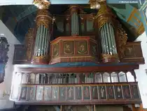 Jork-Borstel im Alten Land: Schnitger-Orgel in der ev. St. Nikolai-Kirche (Juli 2014)