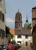 Schlettstadt, (Selestat), Blick zur Pfarrkirche St.Georg, Juni 2014
