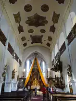 H�chstadt a. d. Aisch, Langschiff der St. Georg Kirche, Ausstattung von Anselm Franz 
Ritter zu Groenesteyn (08.03.2015)