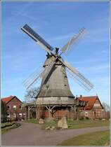 Petershagen. Die Windmhle in Melingen ist ein 1843 errichteter achteckiger Galeriehollnder. 
08.03.2015