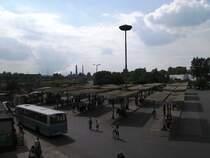 Der Busbahnhof beim Bahnhof in Bytom