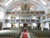 Pommelsbrunn, Orgelempore der St. Lorenz Kirche (05.04.2015)
