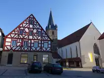 Schnaittach, Pfarrkirche St. Kunigund, Chor und Turm 14. Jahrhundert, Langhausneubau 
von 1932 bis 1933 durch Jakob Wacker (05.04.2015)