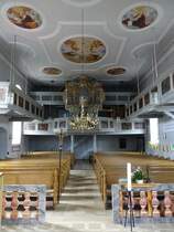 Etzelwang, Orgelempore in der Ev. Pfarrkirche St. Nikolaus (05.04.2015)