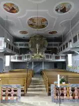 Etzelwang, Orgelempore in der Ev. Pfarrkirche St. Nikolaus (05.04.2015)