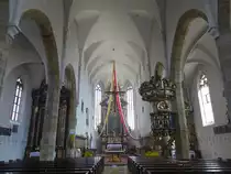 Sulzbach-Rosenberg, Innenraum der Pfarrkirche St. Marien (05.04.2015)