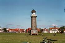 Der  alte  Memmert Leuchtturm auf der Insel Juist