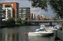 Neubaugebiet  Hammarby sj�stad . Neubauten entlang des Sikkla kanals. 15.8.2007 (Matthias)