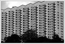 Auch das ist Stockholm: Ein Wohnhochhaus in Marieberg. 27.8.2007 (Matthias)