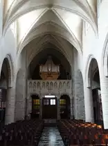 Tervuren, Sint Jan Kirche, Orgelempore und Lettner von 1517 der Gebr�der Keldermans (27.04.2015)