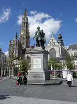 Antwerpen, Rubens Denkmal am Groenplaats (28.04.2015)