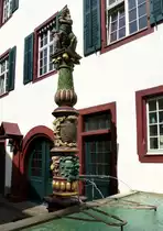 Basel, Caritas-Brunnen von 1677 an der Karth�userkirche, Mai 2015