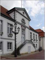 Quakenbrck. Das klassizistische Rathaus am Markt. 22.05.2015