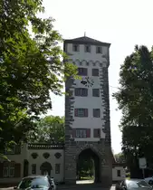 Basel, Sankt-Alban-Tor, Blick stadtausw�rts, Teil der ehemaligen Stadtbefestigung, erbaut um 1230, Juni 2015