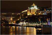 Vila Nova de Gaia. Abendlicher Blick zum Mosteiro da Serra do Pilar. 02.05.2015
