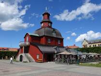Lidkping, Altes Rathaus am Nya Stadens Torg, ein ehem. Jagdschloss Traneberg (15.06.2015)