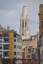 GIRONA (Provincia de Girona), 14.06.2015, Turm der Esgl�sia (Kirche) de Sant Feliu