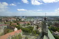 Aussicht vom Turm der Jacobikirche in Stettin (Szczecin).
Aufnahmedatum: 24. Mai 2015.