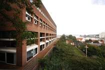 Aussicht von der Duborg-Schule in Flensburg. Aufnahmedatum: 24. September 1022.
