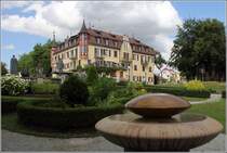 Heiligenberg. Grnanlage und Gebude am Postplatz. 08.07.2015