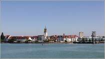Friedrichshafen. Vom Bodensee kann man diesen Blick auf die Seepromenade genieen. 10.07.2015