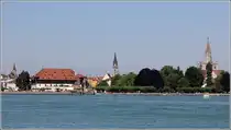 Konstanz. Konzil (links) und M�nster (rechts) vom Schiff aus gesehen. 10.07.2015