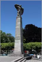 Konstanz. Beim Hafen steht das Denkmal f�r Graf Zeppelin, der 1838 in Konstanz geboren wurde. 10.07.2015