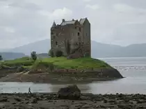Port Appin, Castle Stalker am Loch Laich, erbaut ab 1320 vom Clan MacDouggall (05.07.2015)