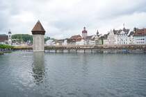 Blick von der Seebrcke auf die Kapellbrcke. (01.05.2014)
