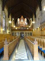 St. Andrews, Innenraum und Orgel der St. Salvator Chapel (09.07.2015)