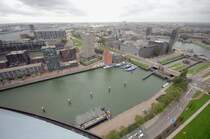 Rotterdam vom Euromast aus gesehen. Aufnahmedatum: 16. Oktober 2011.