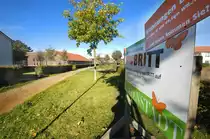 Gr�ne Linie in Gartenstadt Flensburg. Aufnahmedatum: 20. Oktober 2010.