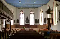 Riehen, Blick in den Innenraum der Dorfkirche St.Martin, Juni 2015
