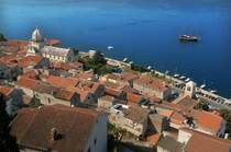 ibenik von der St. Anna Festung aus gesehen. Aufnahmedatum: 16. Juli 2009.