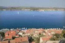 �ibenik von der St. Anna Festung aus gesehen. Aufnahmedatum: 16. Juli 2009.