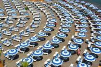 Strand in Atrani an der Amalfikste. Aufnahmedatum: 28. Juli 2011.