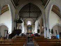 Roscoff, Innenraum der Kirche Notre-Dame de Croaz Batz (14.07.2015)