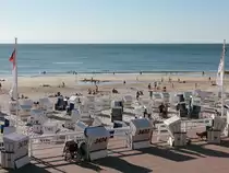 Der Strand von Westerland (Sylt) am 13. August 2015.