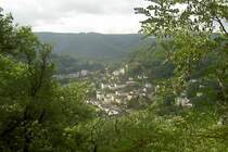 Bad Ems von der Jugendherberge aus gesehen. Aufnahme: Juli 2005.