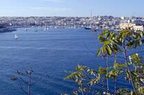 Aussicht von Great Siege Road in Valletta - Malta. Aufnahme: Oktober 2005.