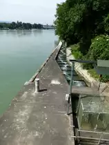 Birsfelden, die Fischtreppe am Rheinkraftwerk, Juni 2015