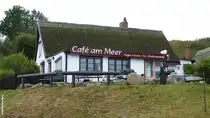 Caf� am Meer, heute leider geschlossen, am Fischerhafen von Vitt (Gemeinde Putgarten, Halbinsel Wittow, R�gen, September 2012)
