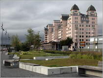 Oslo. Im 1921 fertiggestellten ehemaligen Speicher  Havnelageret  ist heute u.a. die Redaktion des Dagbladet untergebracht. 16.09.2015